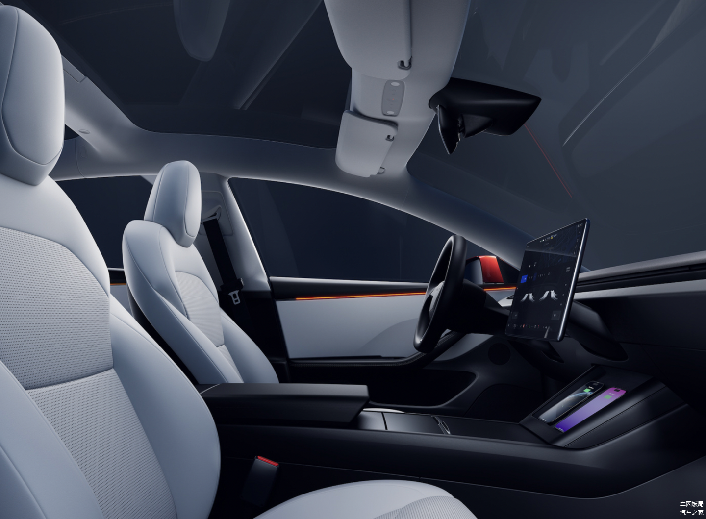 特斯拉Model 3内饰