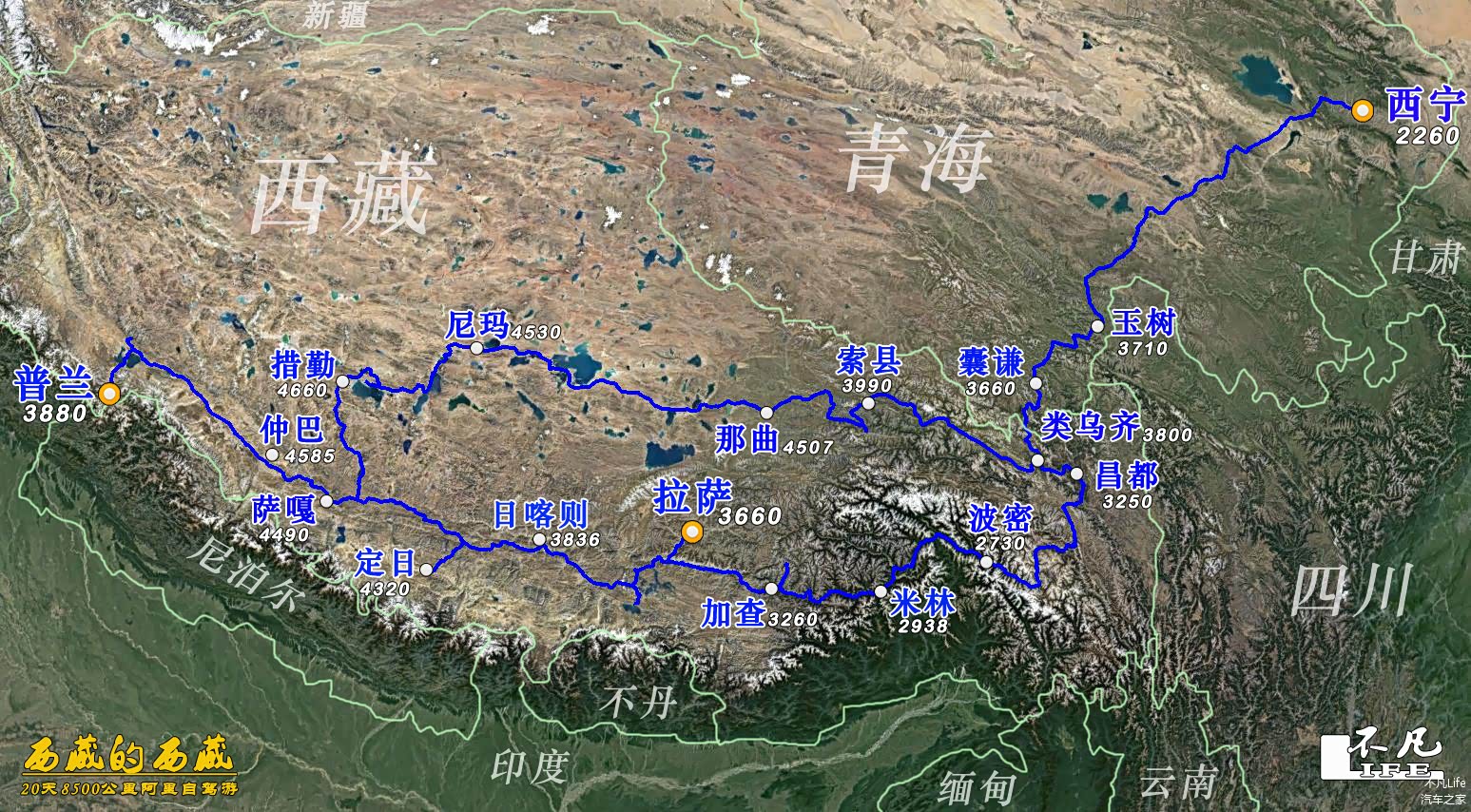 自驾总线路图