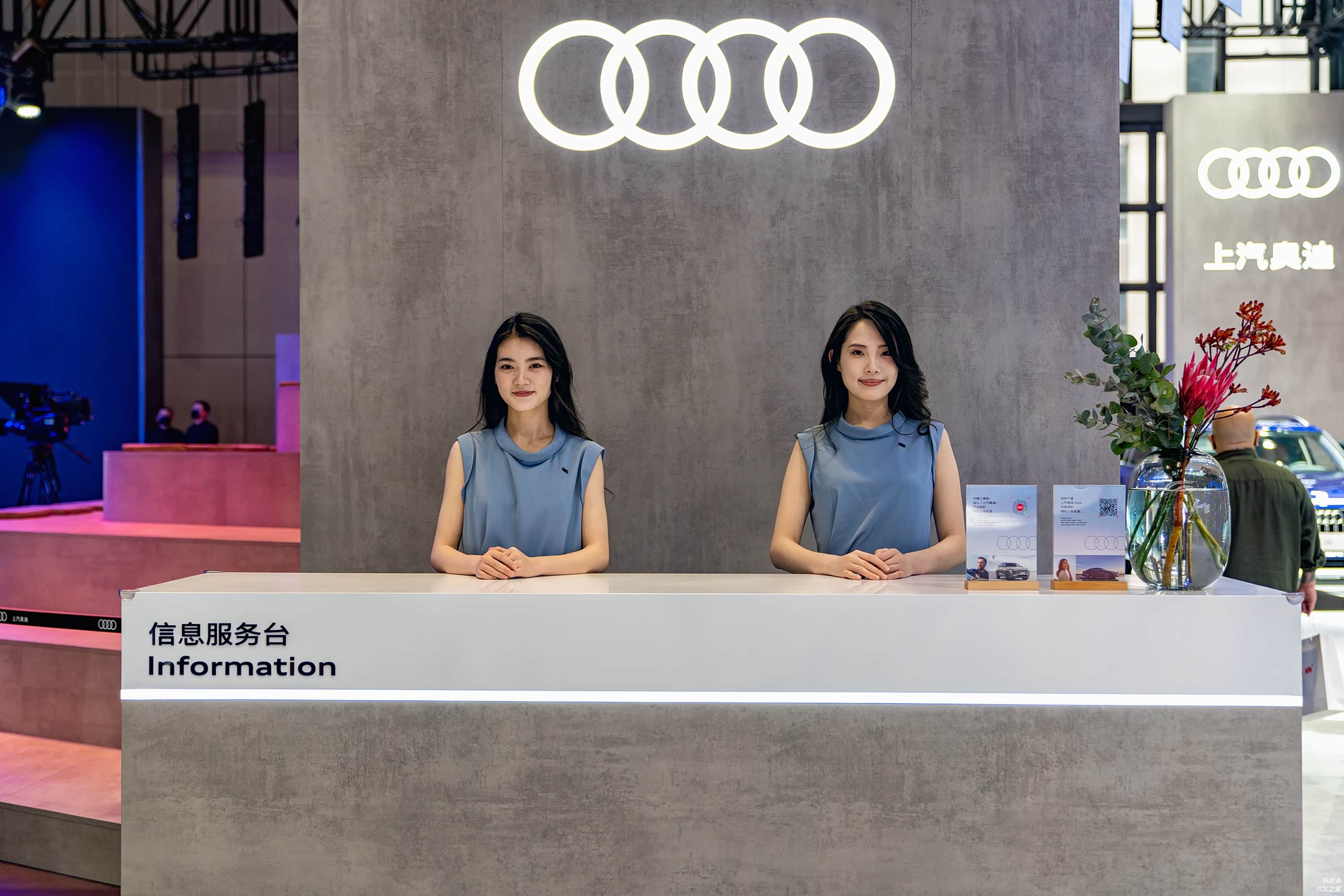 奥迪分为一汽奥迪和上汽奥迪两个展台