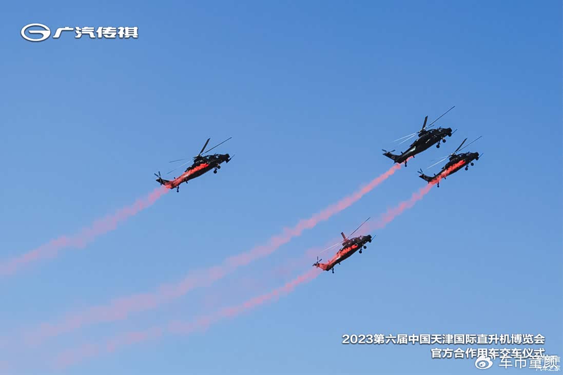 第六届中国天津直升机博览会开幕式飞行表演