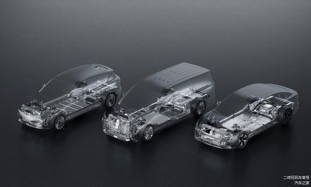 （ESSA架构支持BCDE四个级别车型开发，主流高端车型尺寸全覆盖）