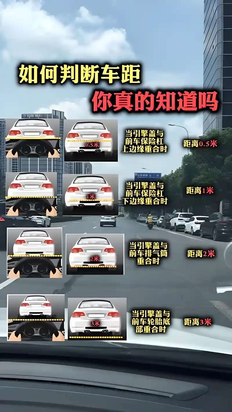 如何判断与前车的安全距离