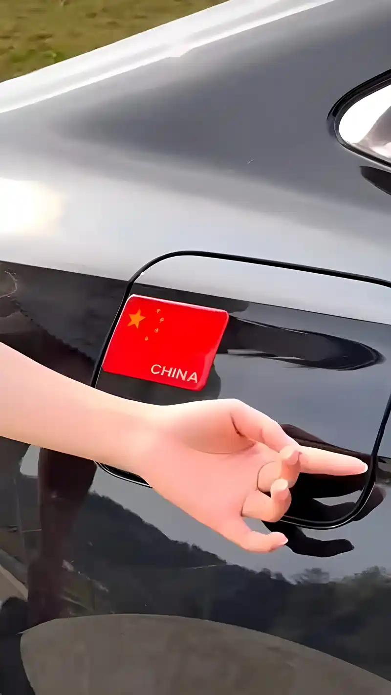 五星红旗反光车贴,中国红的力量