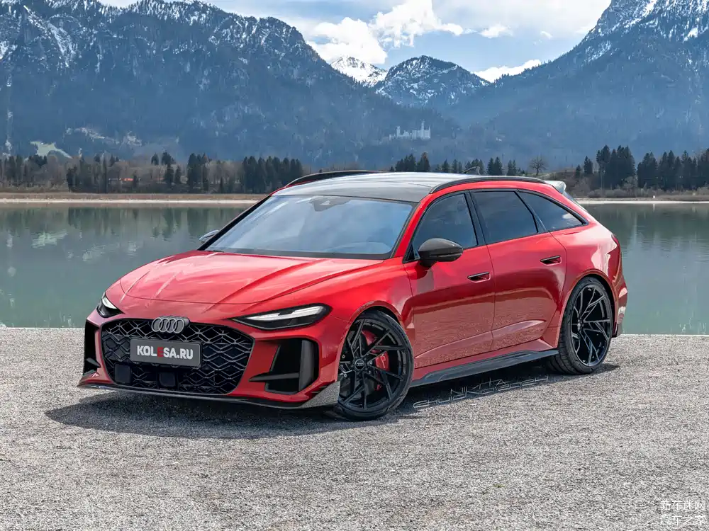 新款奥迪rs7旅行车渲染图曝光,或配4.0t v8混动,预计明年推出