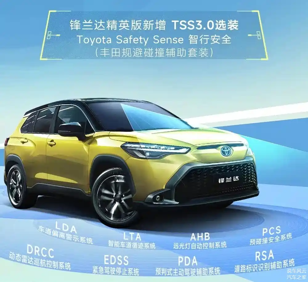 售12.58万元起入门车型增加选装2024款丰田锋兰达正式上市