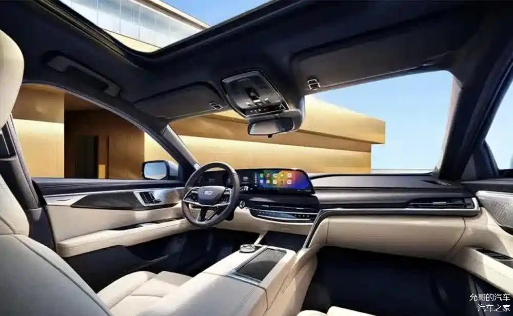 全新凯迪拉克ct6内饰曝光,配33英寸曲面屏!