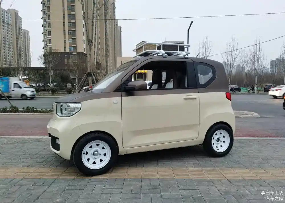 五菱宏光miniev改装轮毂案例,这小车真好玩