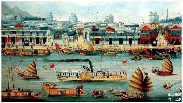 蒸汽轮船在广州港（来自网络）