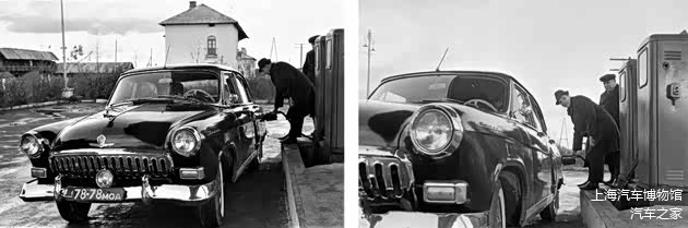 加加林在为伏尔加加油