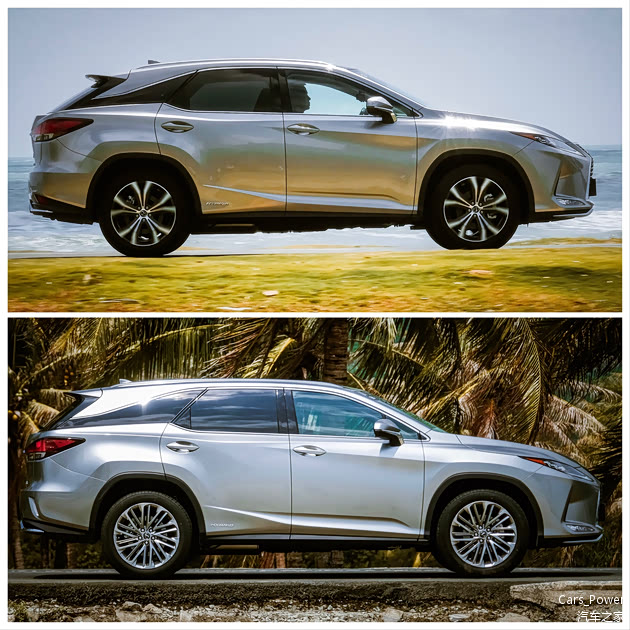 相比标准版RX,加长版的RX450hL并没有显得很突兀，反而存在感要更强