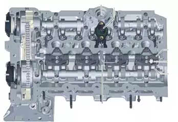 经过宝马多年优化的缸盖，性能优异