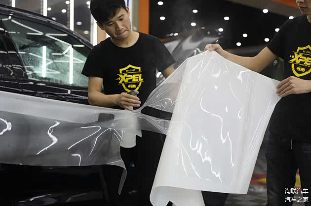 XPEL东莞淘联施工宝马X5隐形车衣现场