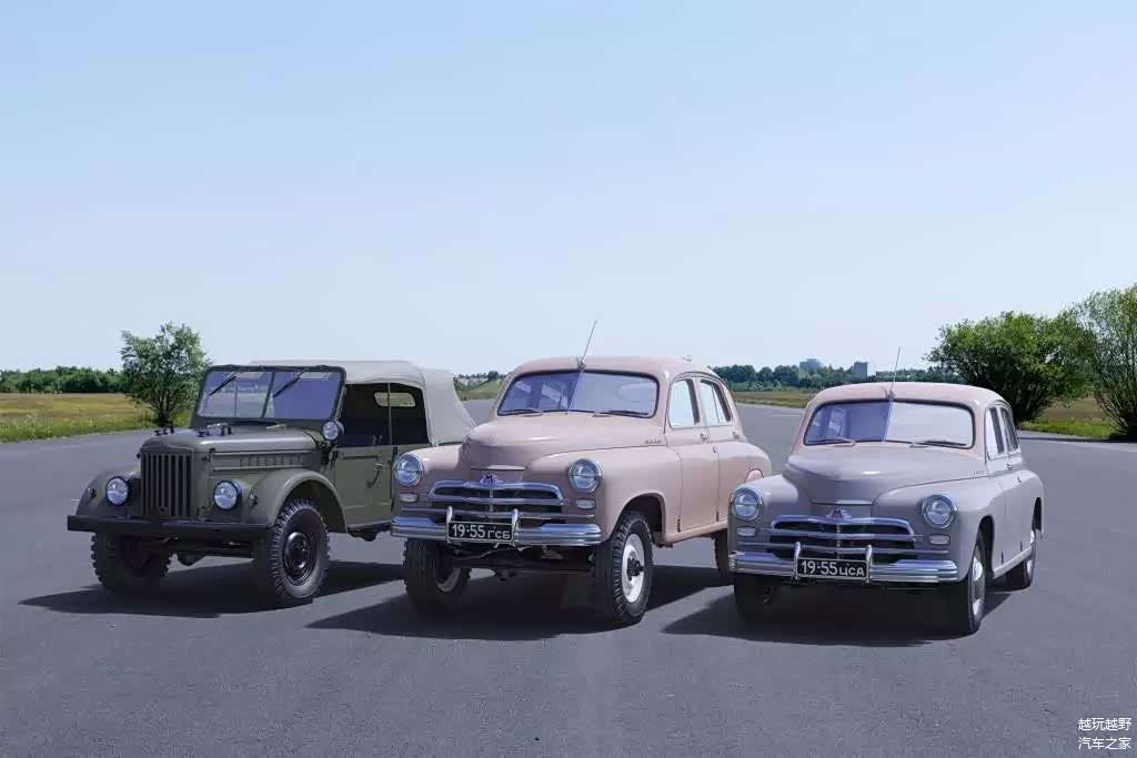 从左至右：GAZ-69A 、GAZ-M72、 GAZ-M20