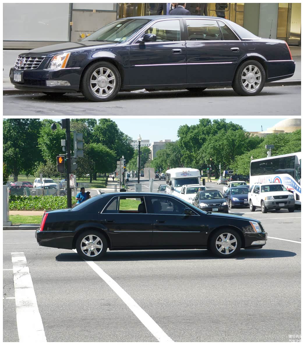 民用版的DTS（上图为DTS-L）虽然是前驱构架，但是依然身处大型车。