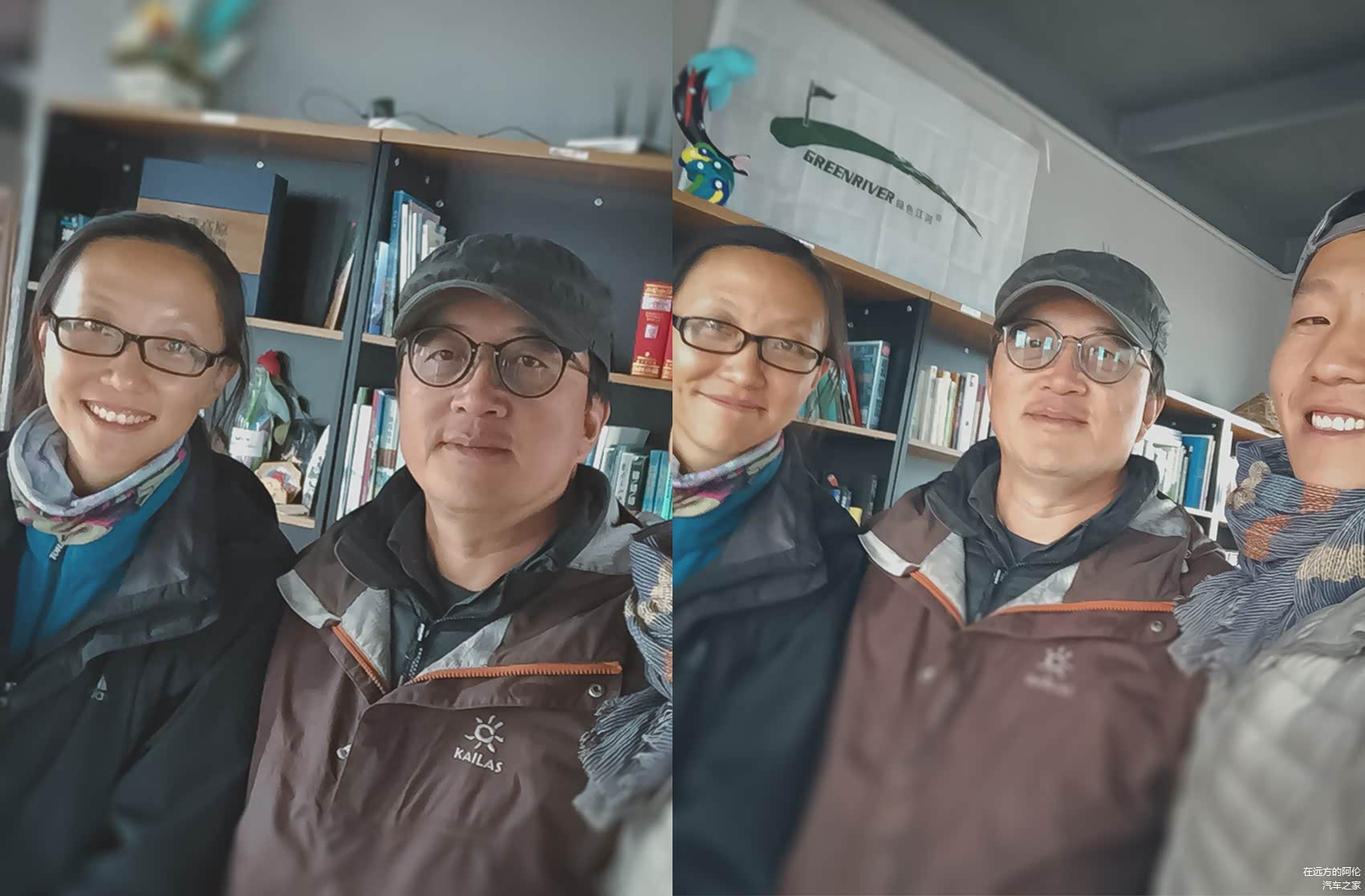 大哥嘴角微微一翘，妹纸酒窝浅浅一露，咔擦一声！在我手机里留下了三张笑脸。