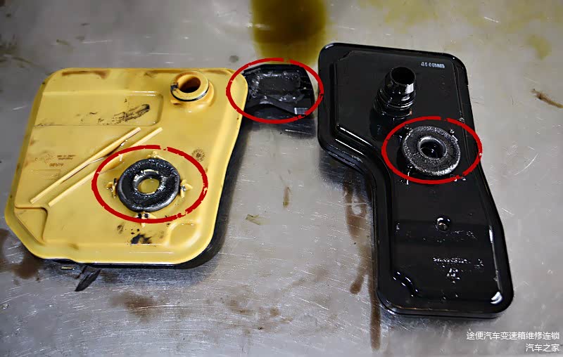 通用6T变速箱滤网和福特6F35滤网对比