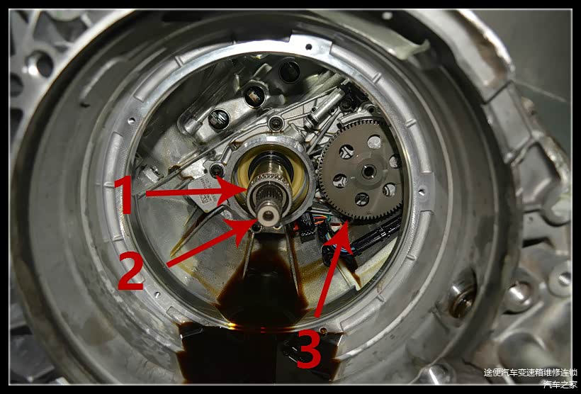 双离合变速箱 输入轴1、输入轴2、油泵齿