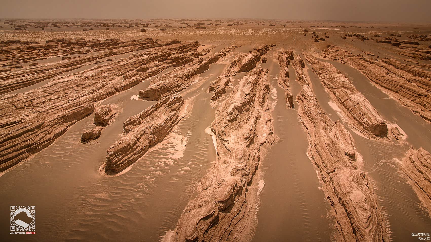 以上照片来自 第一季 第六章【下】不约，蜀黍我们
摄于沙尘暴即将来临时的雅丹魔鬼城，位于罗布泊以东