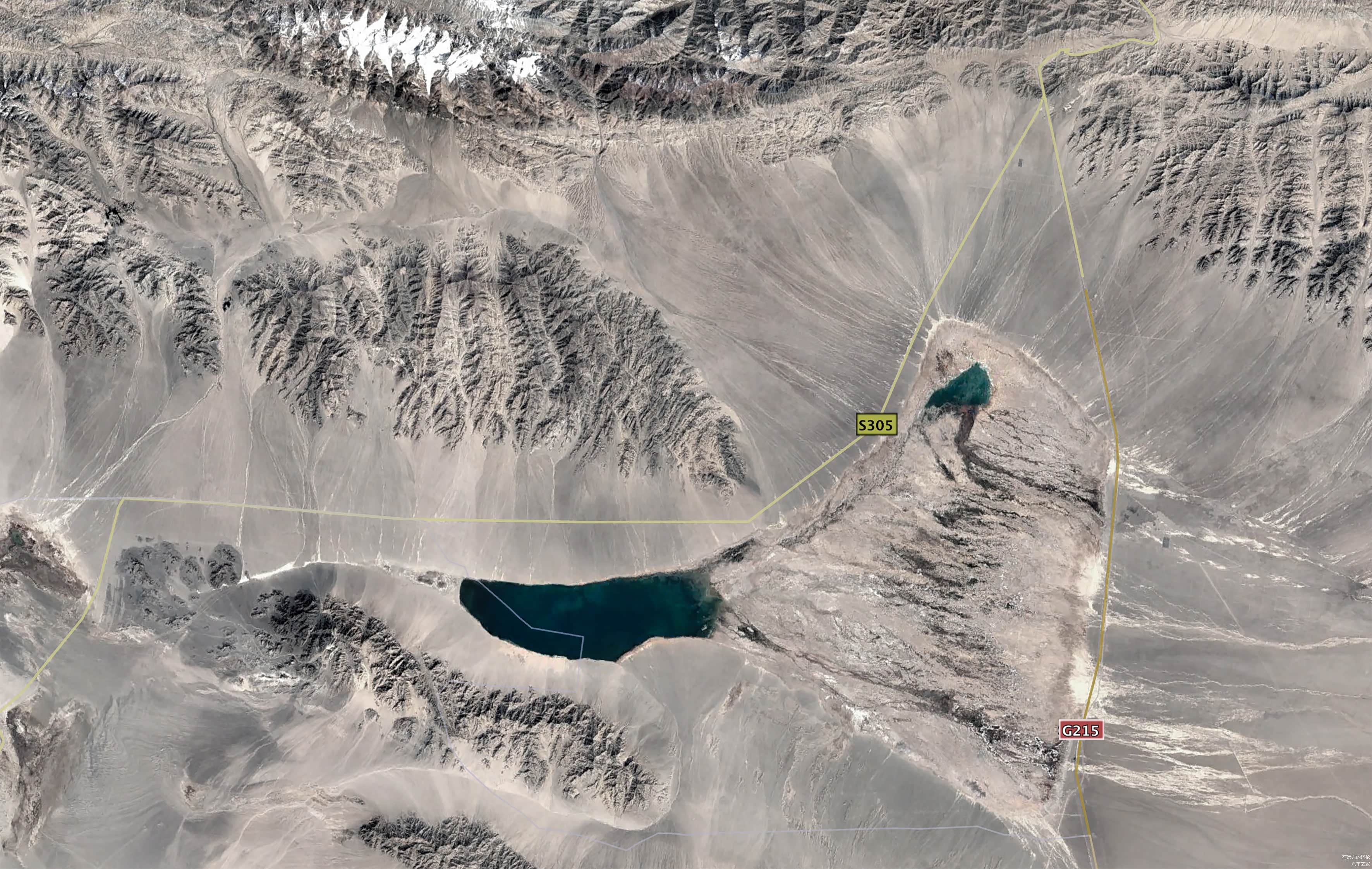 小苏干湖和大苏干湖