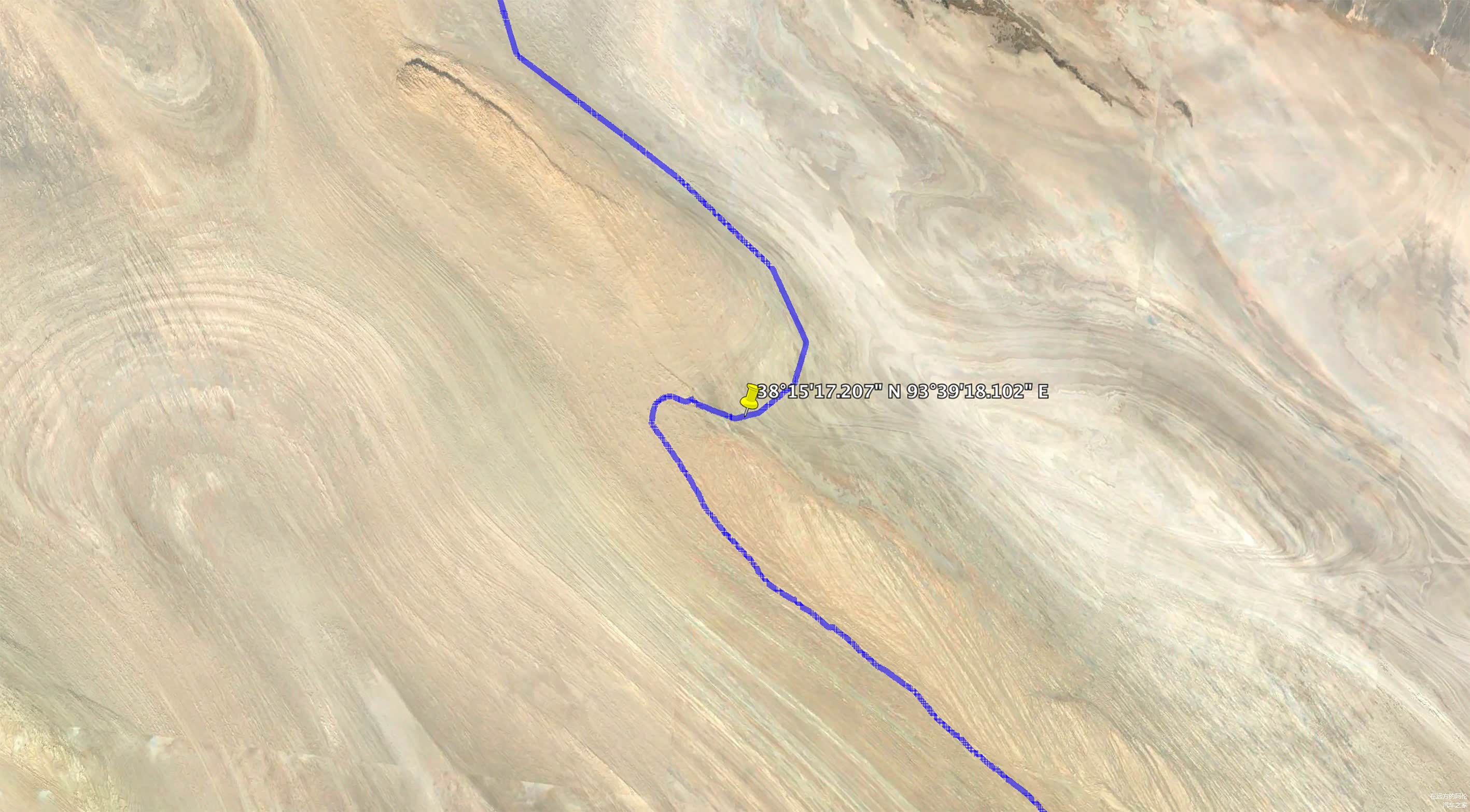 蓝色线条是我当天的GPS轨迹线