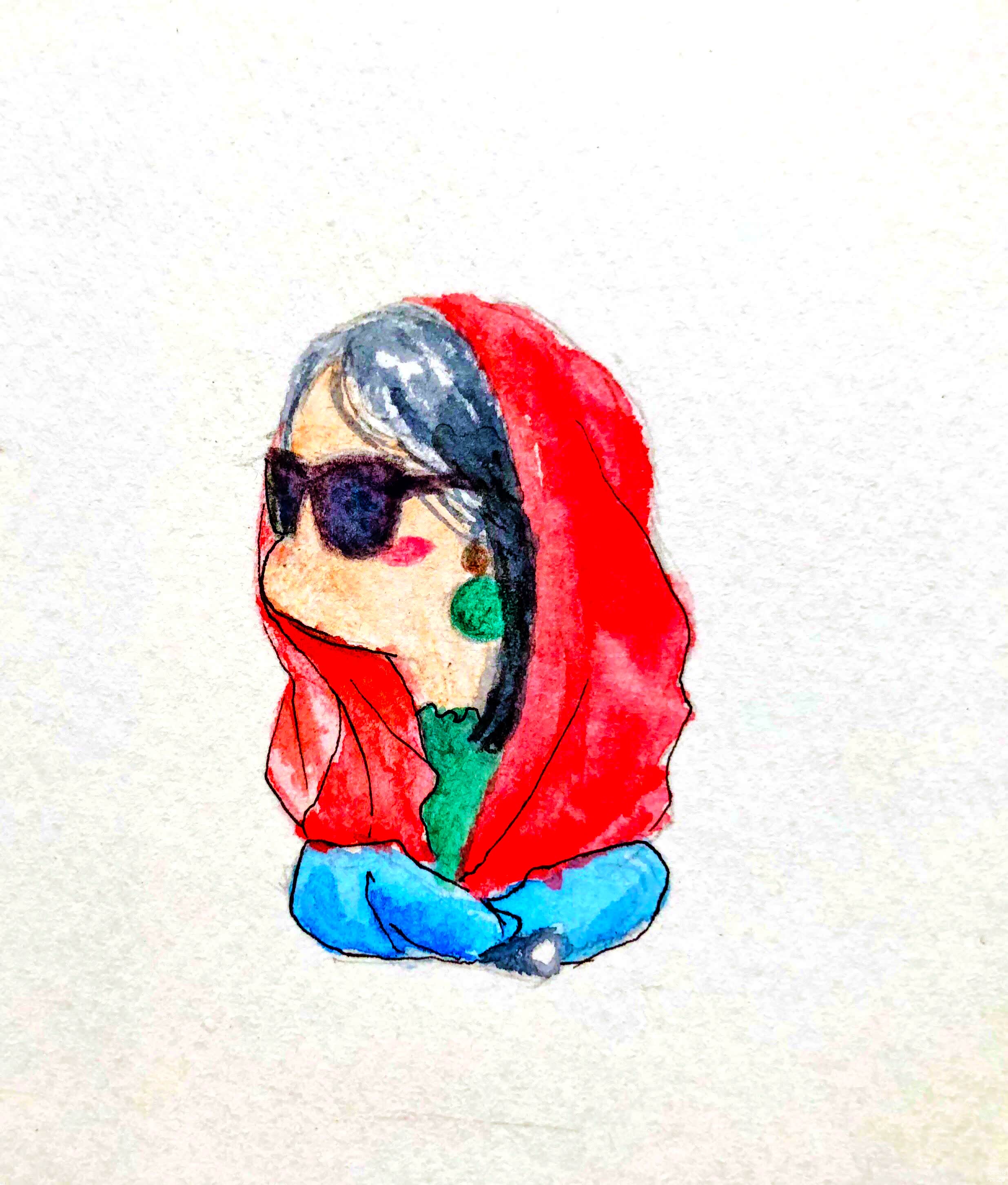 安里，中央美院版画系，此行的画家兼MT兼野餐六星大厨，文中所有的插画均出自她手